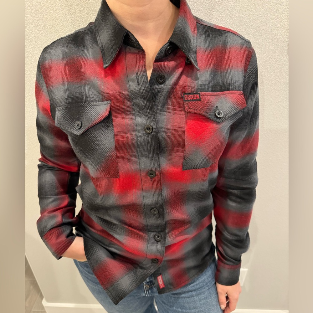 DIXXON Flannel, Black and Gray, OG V1 Blazer, Slimmer Fit, Women’s M